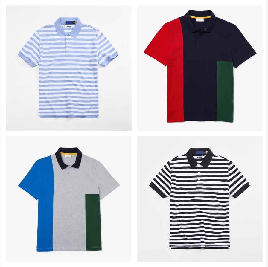 Mens Polos British style lapel cotton T-shirt Breathable gentleman men's clothing Stitching dark blue classic badge decoration designer Polo Fashion Slim Tees, White
Mens Polos British style lapel cotton T-shirt Breathable gentleman men's clothing Stitching dark blue classic badge decoration designer Polo Fashion Slim Tees, White