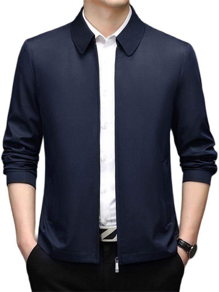 Men's Jackets Men Business Jacket Spring Autumn Outdoors Mens Casual Turndown Collar Zipper Classic Male Outerwear Man Office OuterweaMen's, Navy
Men's Jackets Men Business Jacket Spring Autumn Outdoors Mens Casual Turndown Collar Zipper Classic Male Outerwear Man Office OuterweaMen's, Navy