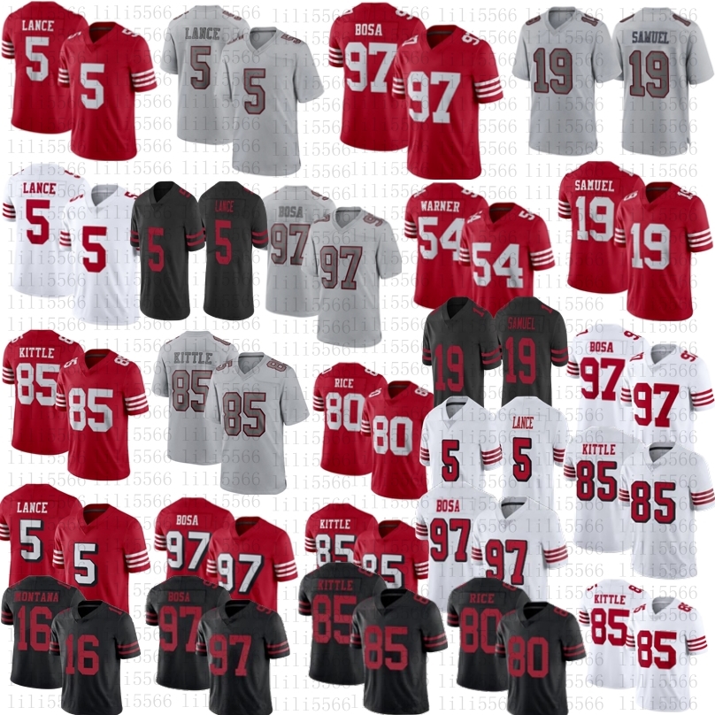 19 Deebo Samuel Nick Bosa football jersey Trey Lance Jimmy Garoppolo Talanoa Hufanga Brandon Aiyuk George Kittle Fred Warner Jerry Rice Joe Montana, Grey
19 Deebo Samuel Nick Bosa football jersey Trey Lance Jimmy Garoppolo Talanoa Hufanga Brandon Aiyuk George Kittle Fred Warner Jerry Rice Joe Montana, Grey