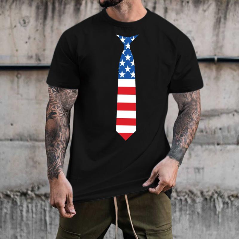Men's T-Shirts Navy Shirt Male Summer Casual American Flag Tie Print T Blouse Round Neck Short Sleeve Tops ShirtMen's, Black
Men's T-Shirts Navy Shirt Male Summer Casual American Flag Tie Print T Blouse Round Neck Short Sleeve Tops ShirtMen's, Black
