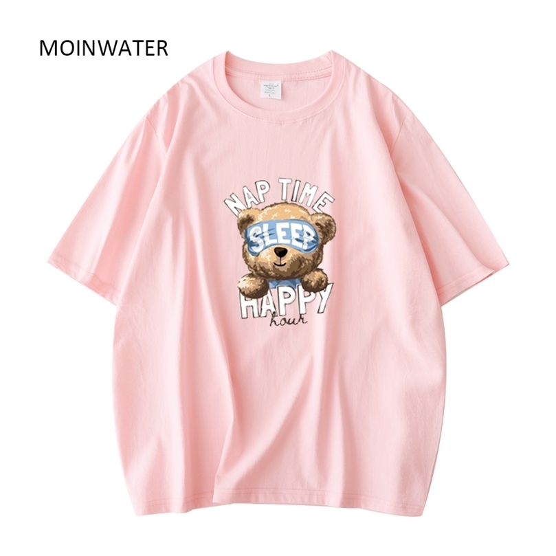 MOINWATER Cartoon Beer Print Tees for Women Short Sleeve Cute Cotton Pink Beige T-shirts Lady Summer Tops MT21042 220509
MOINWATER Cartoon Beer Print Tees for Women Short Sleeve Cute Cotton Pink Beige T-shirts Lady Summer Tops MT21042 220509