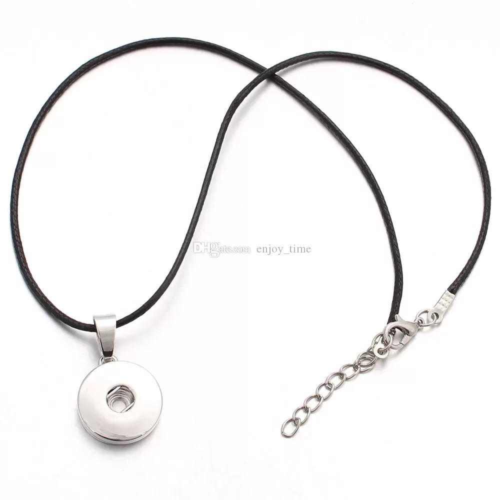 Silver plated 18mm Snap Button Necklace Necklace For Women Ginger Snaps Buttons Jewelry