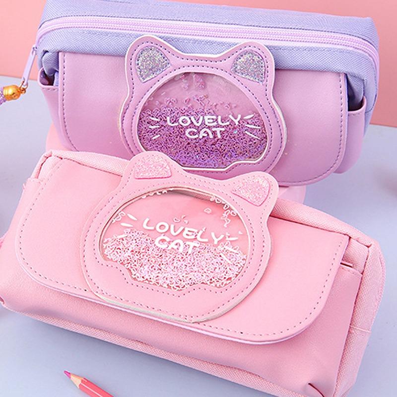 Cosmetic Bags & Cases Cat Pencil Case Cute Bag Three Layers Pen Kids Kawaii Stationery Cartoon Animals Girls HandbagCosmetic, Blue
Cosmetic Bags & Cases Cat Pencil Case Cute Bag Three Layers Pen Kids Kawaii Stationery Cartoon Animals Girls HandbagCosmetic, Blue