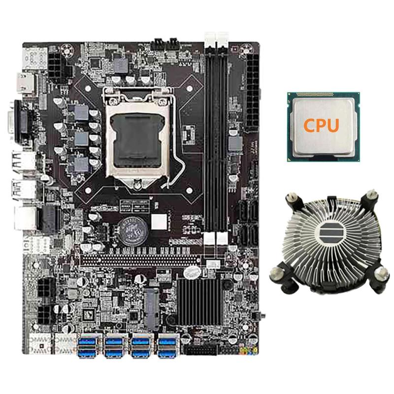 Motherboards B75 BTC Mining Motherboard 8XUSB3.0 To PCIE 1X GPU Slots LGA1155 2XDDR3 RAM SATA3.0 For ETH Miner With CPU+Cooling Fan
Motherboards B75 BTC Mining Motherboard 8XUSB3.0 To PCIE 1X GPU Slots LGA1155 2XDDR3 RAM SATA3.0 For ETH Miner With CPU+Cooling Fan