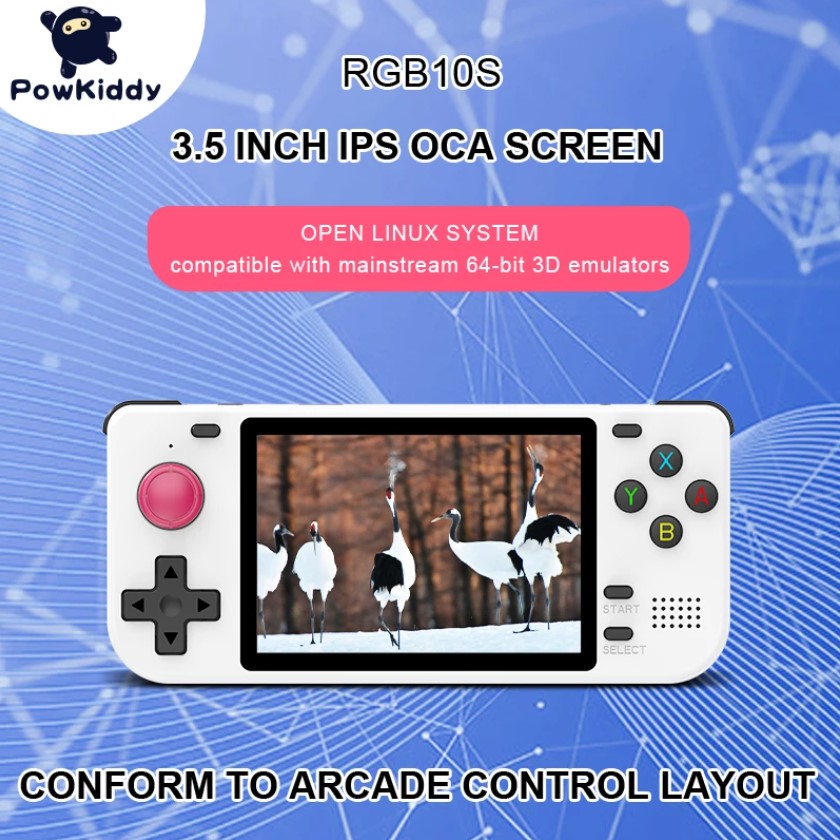 

Portable Powkiddy 3.5 inch IPS Screen RGB10S Game Console Open Source With 3D Joystick Retro Handheld Video Games Consoles With Wifi Pocket Gaming Player Box Gift