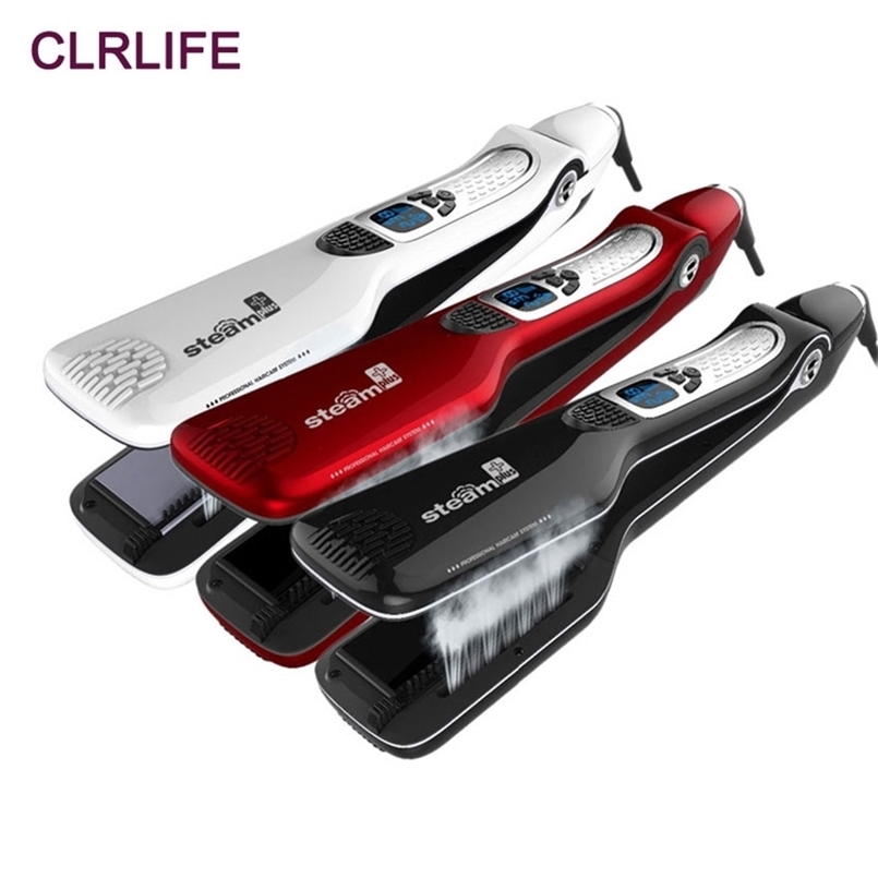 Drop Steam Hair Straightener Brush Professional Electric Straightening Comb Ceramic Flat Iron Styling Tool 220623