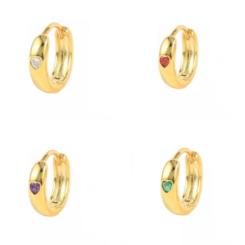 Hoop & Huggie Wholesale Gold Plated Fashion Women Jewelry Micro Paved Colorful White Green Red Cz Rainbow Minimal Heart Shape EarringHoop
Hoop & Huggie Wholesale Gold Plated Fashion Women Jewelry Micro Paved Colorful White Green Red Cz Rainbow Minimal Heart Shape EarringHoop