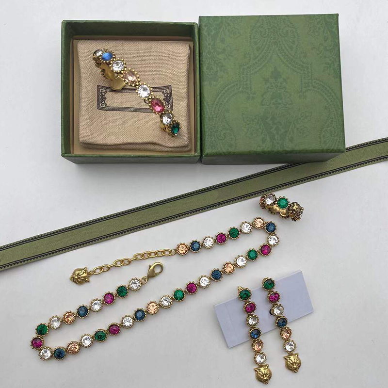 Colorful Diamond Link Bracelets Classy Tiger Women Bangles Vintage Shinning Designer Ladies Ring Luxury Pendant Studs Jewelry
Colorful Diamond Link Bracelets Classy Tiger Women Bangles Vintage Shinning Designer Ladies Ring Luxury Pendant Studs Jewelry