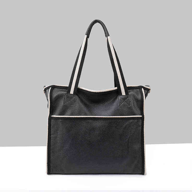 Top Layer Cowhide tote Bag Lychee Pattern Leather Women's One Shoulder Handbag Fashion Casual Women's Bag 220615, Horizontal black
Top Layer Cowhide tote Bag Lychee Pattern Leather Women's One Shoulder Handbag Fashion Casual Women's Bag 220615, Horizontal black