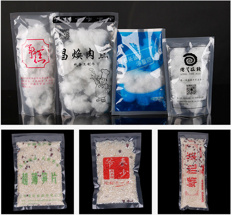 100pcs Clear Open Top Vacuum Packaging Bag Thick Barrier Meat Chicken Sausage Fish Drumsticks Beaf Fridge Keep Fresh Heat Sealing Gift Storage Pouches