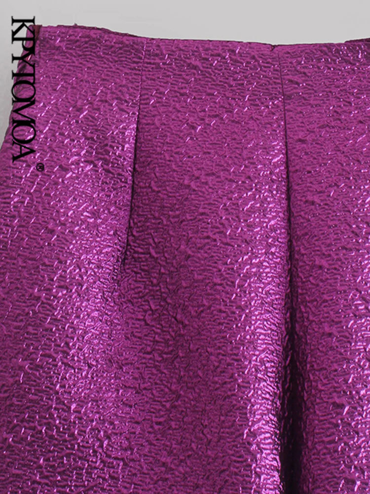 KPYTOMOA Women Chic Fashion With Bow Tied Shorts Skirts Vintage High Waist Side Zipper Female Skort Mujer 220602