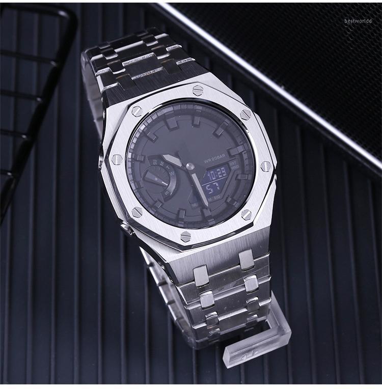Watch Bands For GA2100 3rd Update Modification Generation Watchband Bezel GA-2100 GA-2110 100% 316L Stainless Steel Accessories With Tools
Watch Bands For GA2100 3rd Update Modification Generation Watchband Bezel GA-2100 GA-2110 100% 316L Stainless Steel Accessories With Tools