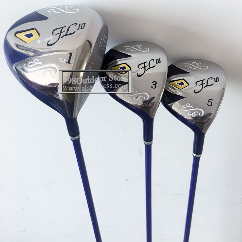 Women Right Handed Golf Clubs Maruman FL III Complete Sets Golf Driver Wood Irons Putter L Flex Graphite Shaft No Bag