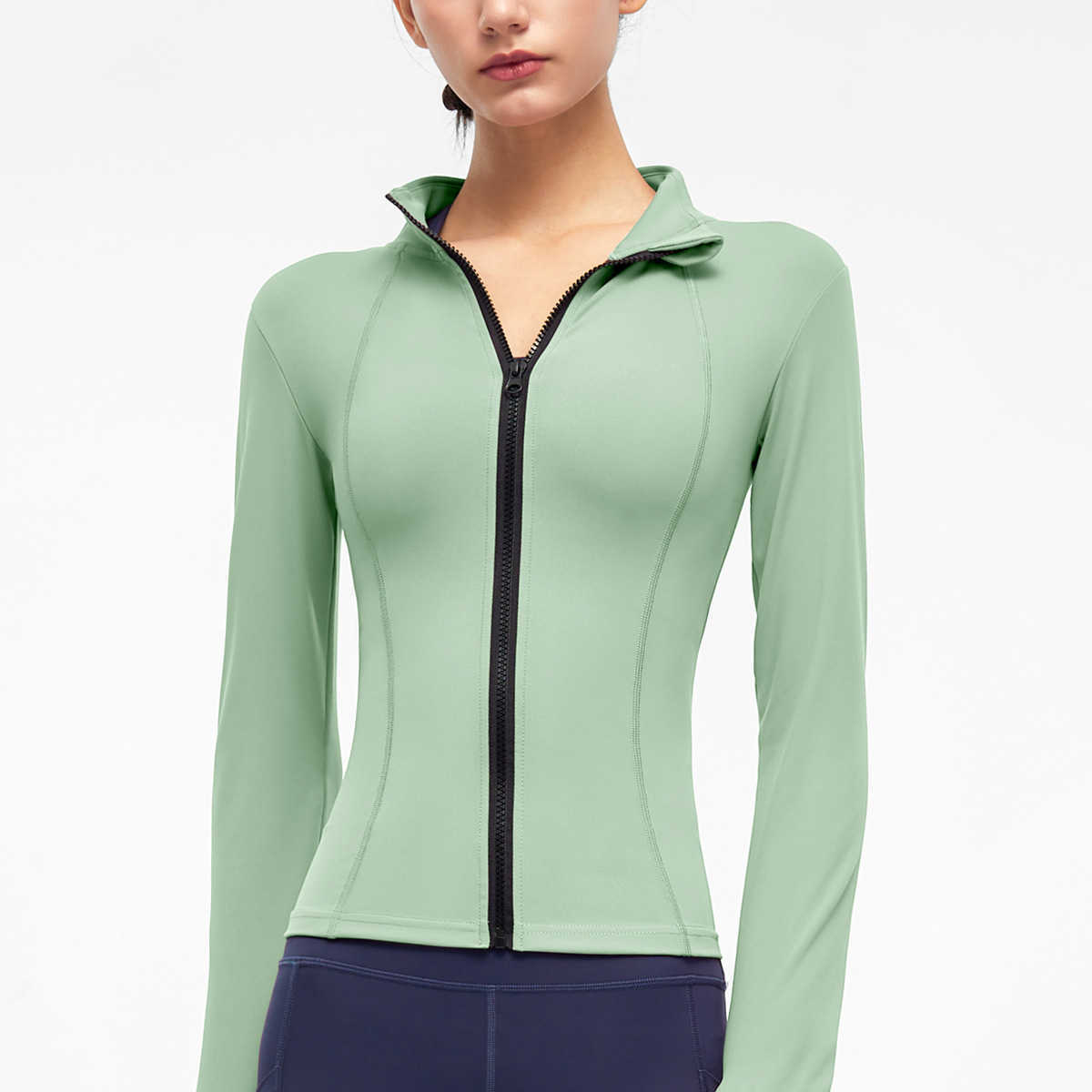 Sports Coat Women's Jacket Fitness Yoga Outfits Elastic Slim Fit Zipper Outdoor Running Sweater Stand Collar Long Sleeve Top, Black
Sports Coat Women's Jacket Fitness Yoga Outfits Elastic Slim Fit Zipper Outdoor Running Sweater Stand Collar Long Sleeve Top, Black