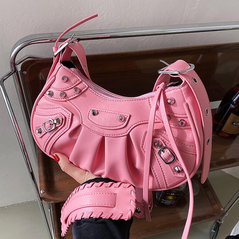 Evening Bags Spring Candy Color High Quality Underarm Shoulder Bag 2022 Fashion Textured Women's Designer Pleated Messenger Dumpling Bag, Black
Evening Bags Spring Candy Color High Quality Underarm Shoulder Bag 2022 Fashion Textured Women's Designer Pleated Messenger Dumpling Bag, Black