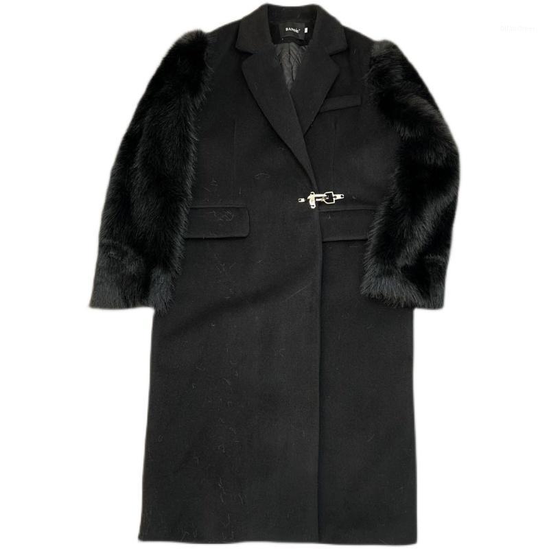Women's Wool & Blends ZCSMLL Winter 2022 Lapel Furry Long-sleeved Metal Buckle Temperament Plus Cotton Mid-length Woolen Coat Women Black Tr, White
Women's Wool & Blends ZCSMLL Winter 2022 Lapel Furry Long-sleeved Metal Buckle Temperament Plus Cotton Mid-length Woolen Coat Women Black Tr, White