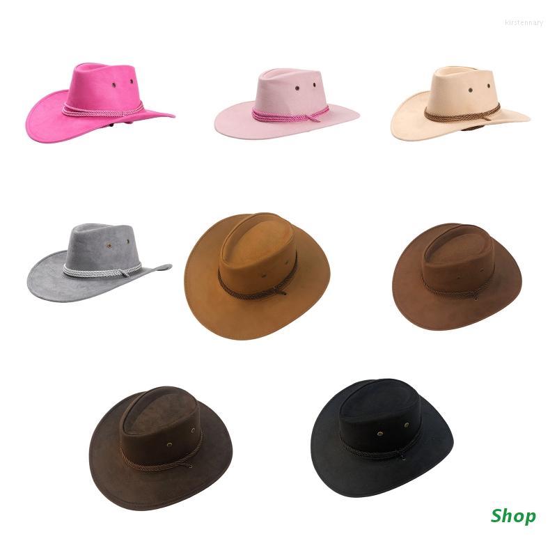 Berets Faux Suede Cowboy Hat Wide Brim Cowgirl With Rope Windproof For FestivalBerets, Black
Berets Faux Suede Cowboy Hat Wide Brim Cowgirl With Rope Windproof For FestivalBerets, Black