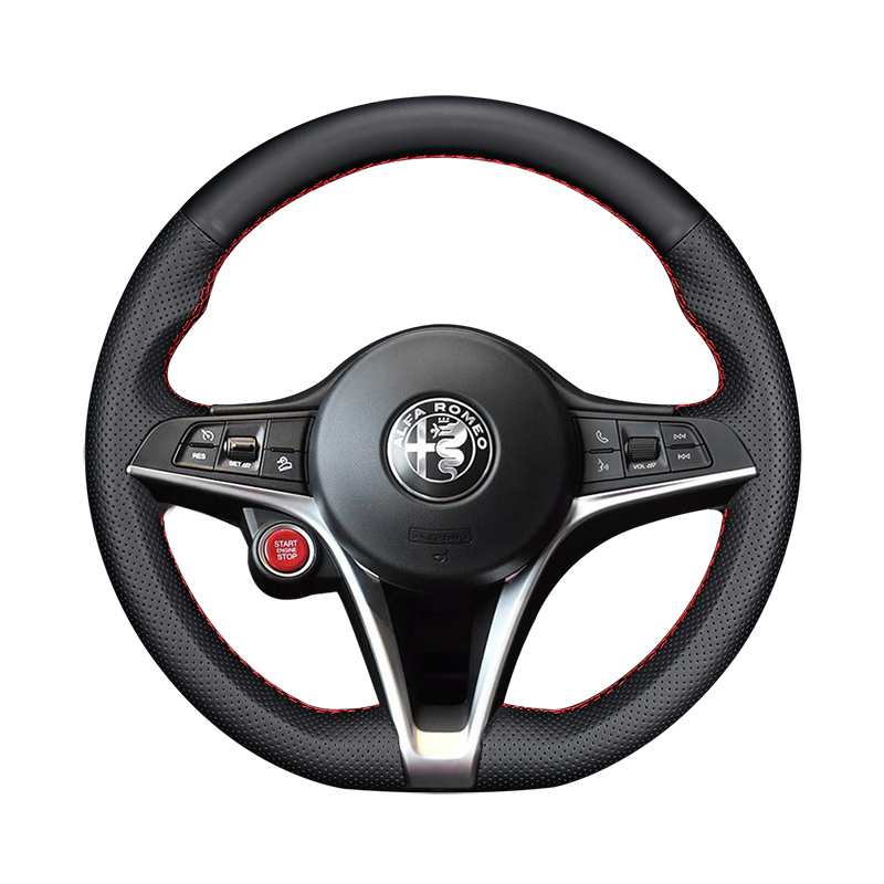 For Alfa Romeo Stelvio Giulia DIY Hand Sewn Steering Wheel Handle Cover Leather Cover Black Leather
For Alfa Romeo Stelvio Giulia DIY Hand Sewn Steering Wheel Handle Cover Leather Cover Black Leather