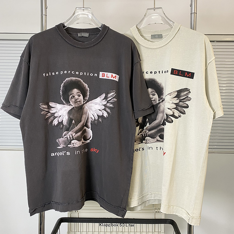 Vintage T shirt Men Women 11 High Quality Angel Baby Print Tee Oversize Tops Real Pics, Beige
Vintage T shirt Men Women 11 High Quality Angel Baby Print Tee Oversize Tops Real Pics, Beige