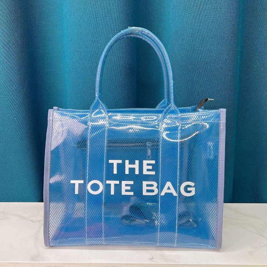 Designer Women's Summer Logo Printing PVC Transparent Tote Bags 2022 New Jelly Color Large-capacity Handbags with Shoulder Strap, Black
Designer Women's Summer Logo Printing PVC Transparent Tote Bags 2022 New Jelly Color Large-capacity Handbags with Shoulder Strap, Black