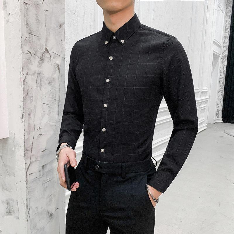 Men's Dress Shirts 2022 Spring Men Shirt Long Sleeve Formal Business Male Slim Fit Social Turn-Down Collar Plaid Blouses O320 Dway22, Black
Men's Dress Shirts 2022 Spring Men Shirt Long Sleeve Formal Business Male Slim Fit Social Turn-Down Collar Plaid Blouses O320 Dway22, Black