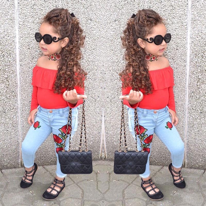 Clothing Sets Fashion Kids Clothes Girls Outfits Summer Toddler Girl Set Cotton Red Tops Jeans Children Suit 1-6 YearsClothing, As picture
Clothing Sets Fashion Kids Clothes Girls Outfits Summer Toddler Girl Set Cotton Red Tops Jeans Children Suit 1-6 YearsClothing, As picture