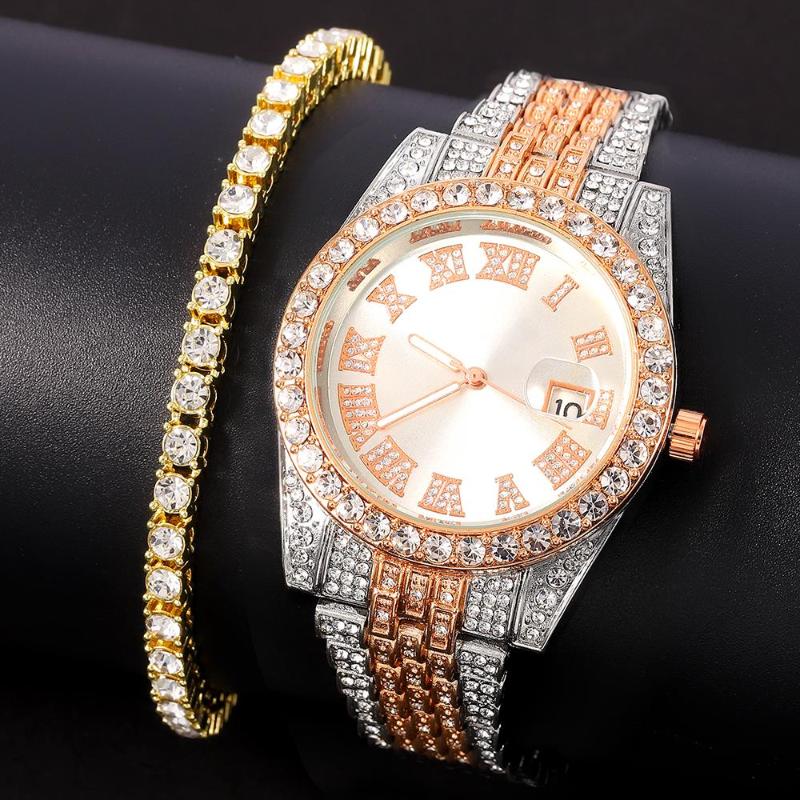 Wristwatches Ot Sale Fashion Diamond Watch Set Women Jewelry Buckle With Bracelet Waterproof Student Men Drop, 8 inch
Wristwatches Ot Sale Fashion Diamond Watch Set Women Jewelry Buckle With Bracelet Waterproof Student Men Drop, 8 inch