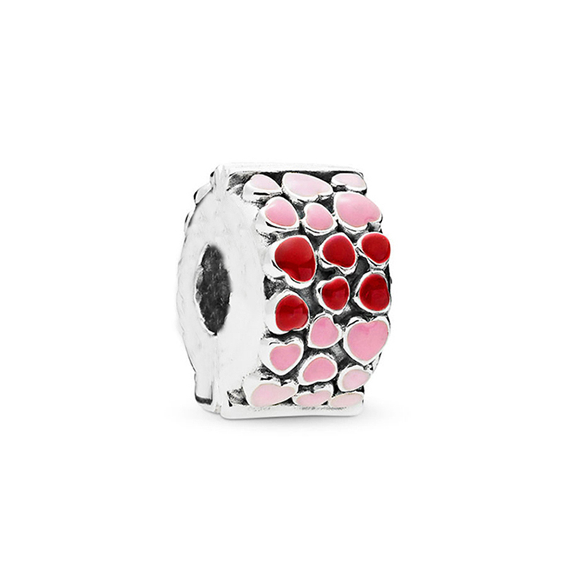 New High Quality Popular 925 Sterling Silver Cheap Romantic Red Love Charm Beads For S925 Snake Charm Bracelet Necklace Diy Womens Jewelry Making