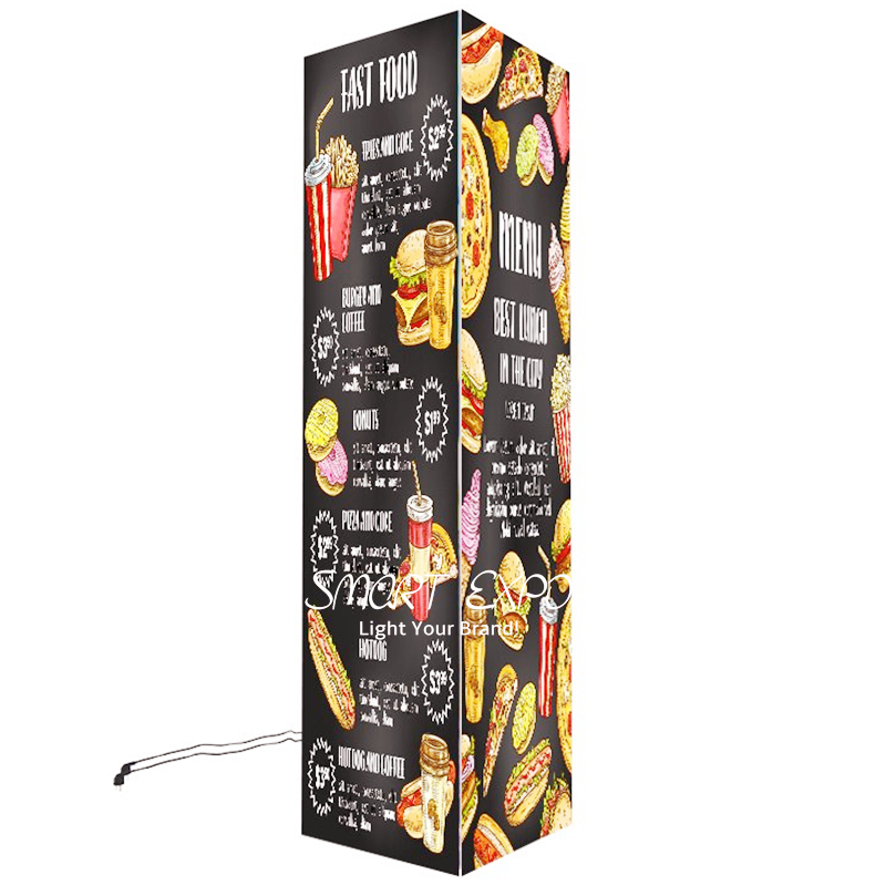 SEG Aluminum Profile Frame Backlit Advertising Display (80x80x250cm)