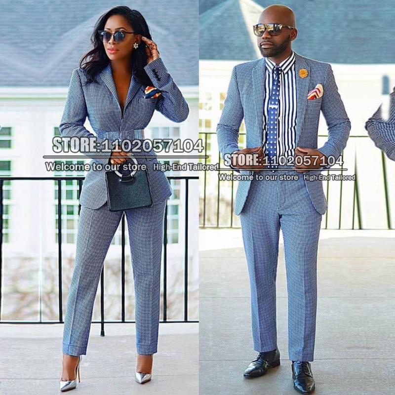Men's Suits & Blazers Tailor-Made Blue Couple Suit Men/Women Houndstooth Plaid Formal Wedding Tuxedo Slim Fit Coat Pant Design Latest 2 Piec, Man suits
Men's Suits & Blazers Tailor-Made Blue Couple Suit Men/Women Houndstooth Plaid Formal Wedding Tuxedo Slim Fit Coat Pant Design Latest 2 Piec, Man suits