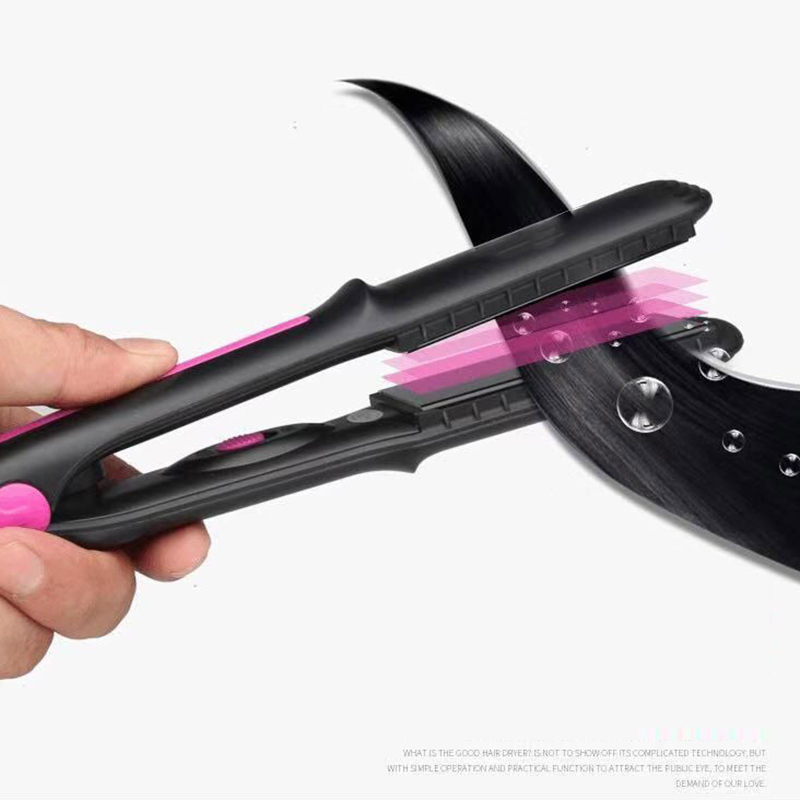 Hair Straightener Temperature Adjustment Tourmaline Ionic Flat Iron Widen Panel Ceramic Heating Plate Salon Styling Tool 220623