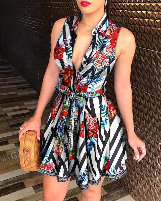 Summer Dress Women Sleeveless Mini Slim Fit Lace Up Short es Casual Solid Color V Neck Robe Female Over Size Vestidos 220613