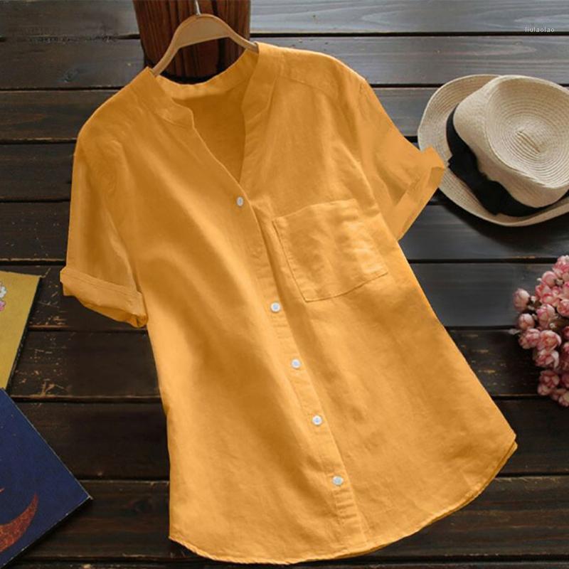 Women' Blouses & Shirts Short Sleeve Plus Size Linen Shirt Women White Button Down For Loose Casual Cotton Blouse Tops Korean Woman Clothes, Green
Women' Blouses & Shirts Short Sleeve Plus Size Linen Shirt Women White Button Down For Loose Casual Cotton Blouse Tops Korean Woman Clothes, Green