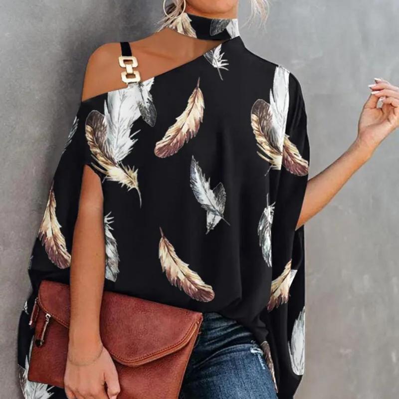 Women' Blouses & Shirts Batwing Sleeve Shirt Blouse Women Chain Strap Off Shoulder Top 2022 Summer Print Halter Neck Office Casual LooseWom, Black
Women' Blouses & Shirts Batwing Sleeve Shirt Blouse Women Chain Strap Off Shoulder Top 2022 Summer Print Halter Neck Office Casual LooseWom, Black
