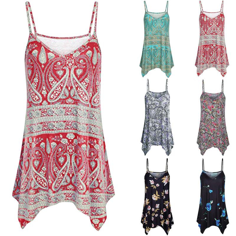 Women' Blouses & Shirts Women Sexy Sleeveless Flowy Tunic Tops Print Casual Vintage Spaghetti Straps Camisole Tank BlusasWomen, Gn
Women' Blouses & Shirts Women Sexy Sleeveless Flowy Tunic Tops Print Casual Vintage Spaghetti Straps Camisole Tank BlusasWomen, Gn