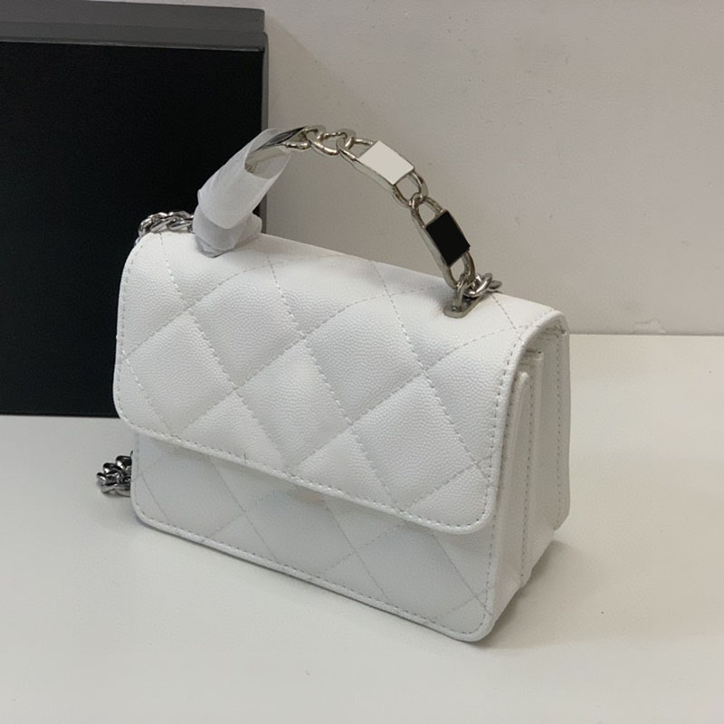22P Womens Classic Mini Flap Vanity Coin Caviar Leather Bags Enamel Letter Top Handle Totes Silver Metal Hardware Crossbody Card Holder Sacoche Handbags 15.5X12CM, Box
22P Womens Classic Mini Flap Vanity Coin Caviar Leather Bags Enamel Letter Top Handle Totes Silver Metal Hardware Crossbody Card Holder Sacoche Handbags 15.5X12CM, Box