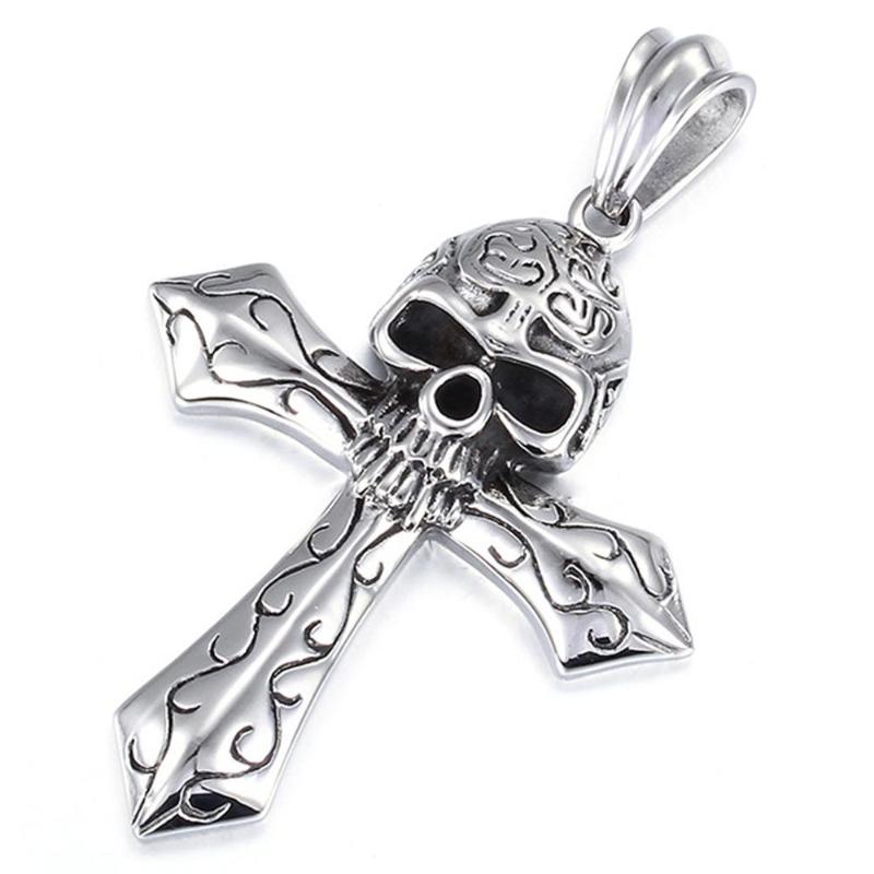 Pendant Necklaces Hip Hop Men's 316L Stainless Steel Skull Skeleton Cross Necklace Jewelry Gift Free Rope ChainPendant
Pendant Necklaces Hip Hop Men's 316L Stainless Steel Skull Skeleton Cross Necklace Jewelry Gift Free Rope ChainPendant
