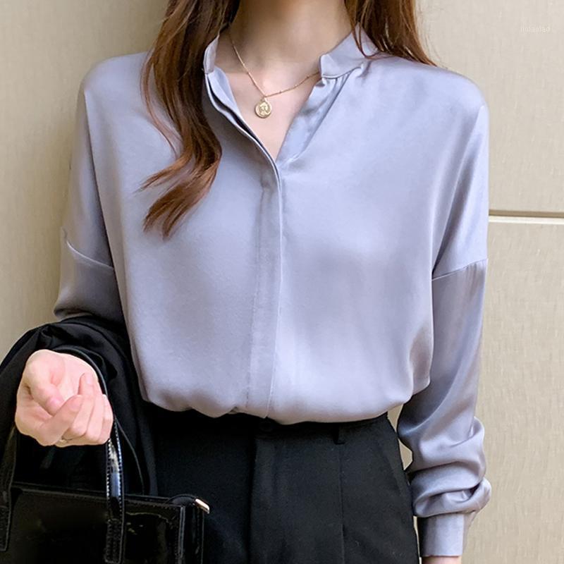 Blouse Women Long Sleeve V-Neck Office Shirt Chiffon Tops Blusas Mujer De Moda 2022 Clothing D951 Women' Blouses & Shirts, Gray
Blouse Women Long Sleeve V-Neck Office Shirt Chiffon Tops Blusas Mujer De Moda 2022 Clothing D951 Women' Blouses & Shirts, Gray