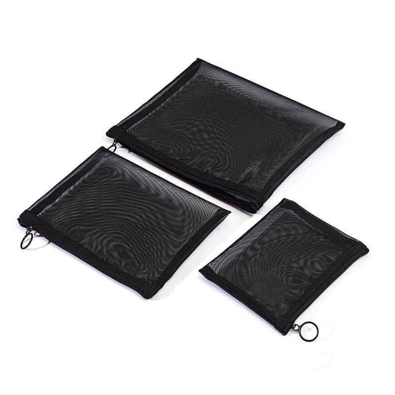 Cosmetic Bags & Cases 3 Pcs/Set Black Mesh Travel Zipper Storage Pouch Toiletry Wash Bag, As pic
Cosmetic Bags & Cases 3 Pcs/Set Black Mesh Travel Zipper Storage Pouch Toiletry Wash Bag, As pic