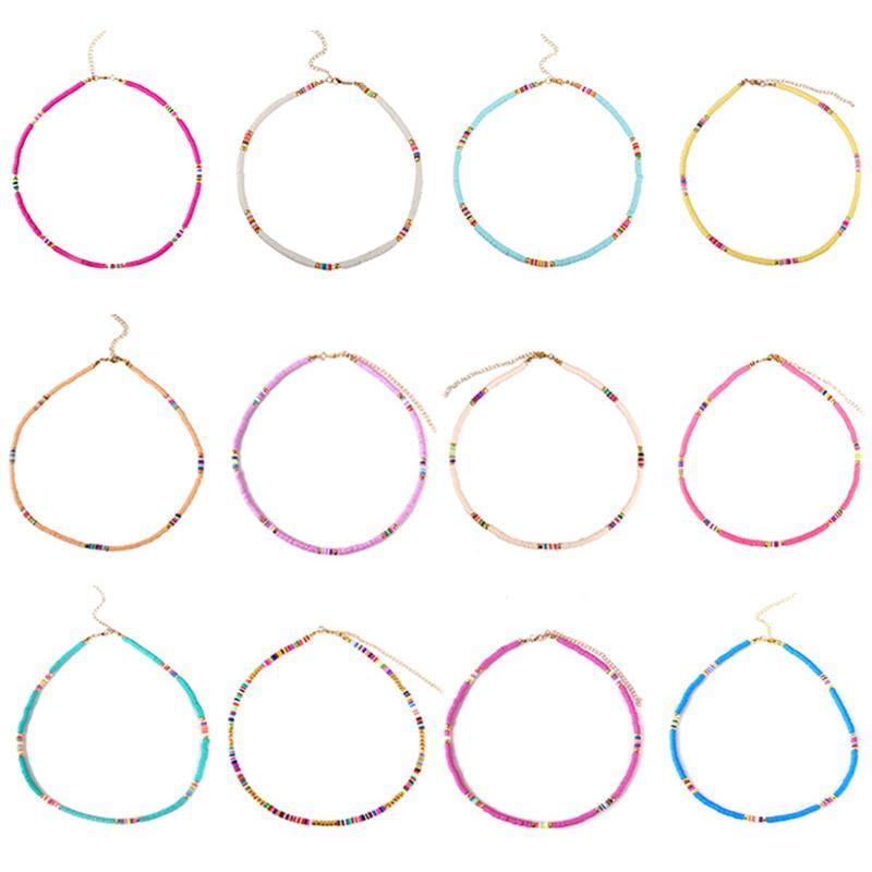 Chains Multicolored 4mm Polymer Clay Heishi Tube Beads Choker 2022 Summer Colorful Beach Vacation Pretty Boho Cute Necklace Present
Chains Multicolored 4mm Polymer Clay Heishi Tube Beads Choker 2022 Summer Colorful Beach Vacation Pretty Boho Cute Necklace Present