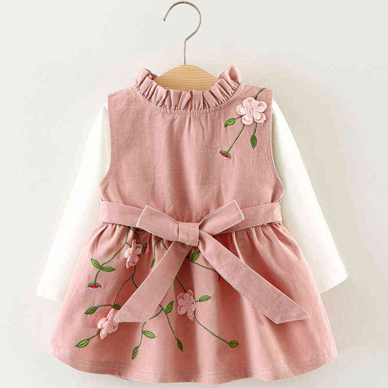 Melario Baby Girl Clothes Princess Dresses Spring Dot Long Sleeves Cotton Baby Clothes Baby Girl Red Dress Spring Infant Dress Y220510