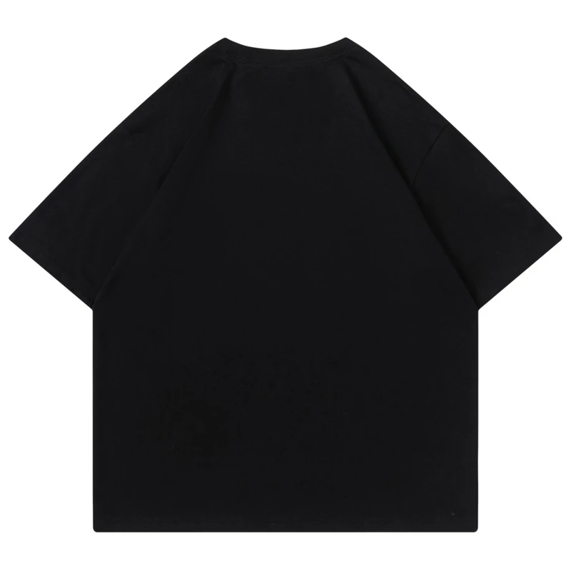 Summer Streetwear Men's Casual T-Shirts Harajuku Letter Sailboat Printed Tees Hip Hop Cotton Loose Short Sleeve T-Shirt Unisex 220629