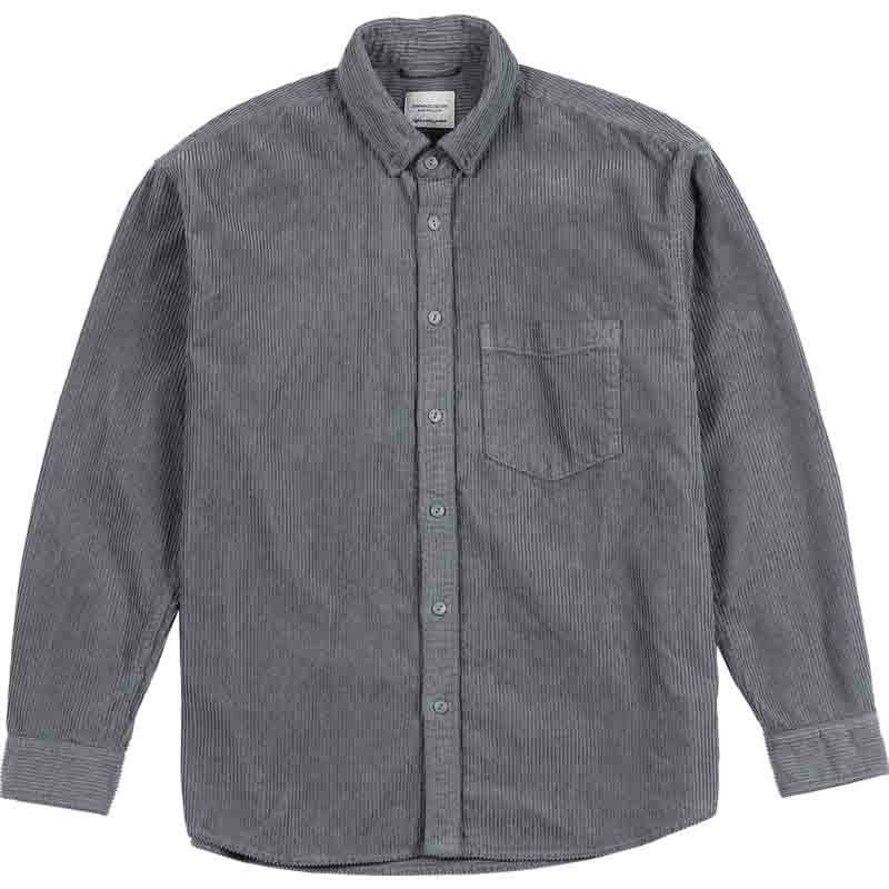 Spring Retro Corduroy Shirts Men Garment Dyed Warm Loose 100% Cotton Plus Size Quality Clothes SK130050 220322