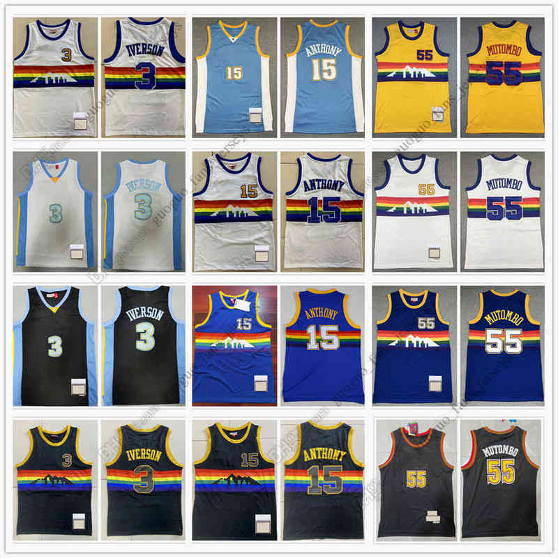 Retro Mitchell and Ness Basketball Jerseys 06-07 Iverson 3 Allen Anthony 15 Carmelo Mutombo 55 Dikembe Black High Quality Jersey Size S--XXL, As picture (with team logo)
Retro Mitchell and Ness Basketball Jerseys 06-07 Iverson 3 Allen Anthony 15 Carmelo Mutombo 55 Dikembe Black High Quality Jersey Size S--XXL, As picture (with team logo)