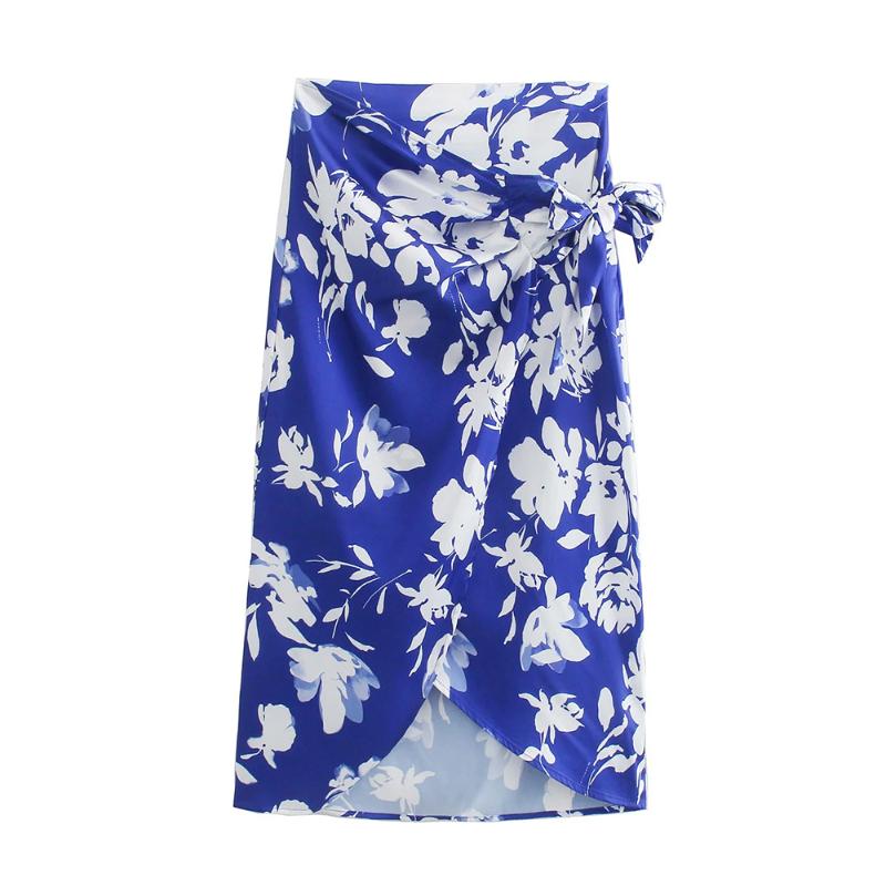 Skirts 2022 Summer Women Beach Style Vintage Blue Flower Print Skirt Female Casual Tie Split Slim Hight Waist Midi SkistSkirts
Skirts 2022 Summer Women Beach Style Vintage Blue Flower Print Skirt Female Casual Tie Split Slim Hight Waist Midi SkistSkirts