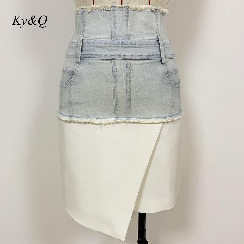 Skirts High Quality 2022 Summer Fashion Waist Mini Skirt Irregular Denim Stitching Package Hip Casual Tide Brand Clothes, As pic
Skirts High Quality 2022 Summer Fashion Waist Mini Skirt Irregular Denim Stitching Package Hip Casual Tide Brand Clothes, As pic