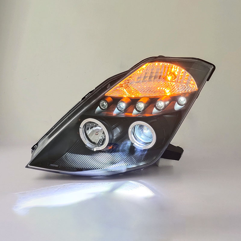 Cars Headlight For Nissan 350Z 2003-2008 Headlights LED 350-Z DRL Running lights Bi-Xenon Beam Fog lights angel eyes