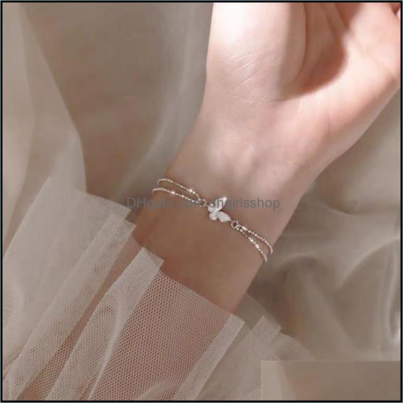 Charm Bracelets Jewelry Exquisite Shine Zircon Butterfly Women Bracelet Handmade Top Quality Sparking Cz Sil Dh9Ed
Charm Bracelets Jewelry Exquisite Shine Zircon Butterfly Women Bracelet Handmade Top Quality Sparking Cz Sil Dh9Ed