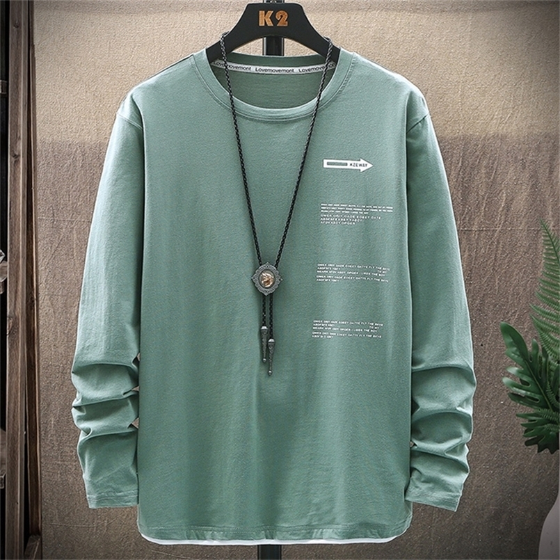 Autumn Oversized Men T-shirts O-Neck Letter Printed Cotton T Shirt Long Sleeve Casual Top Tees Plus Size 6XL 7XL 8XL 220407, Green
Autumn Oversized Men T-shirts O-Neck Letter Printed Cotton T Shirt Long Sleeve Casual Top Tees Plus Size 6XL 7XL 8XL 220407, Green