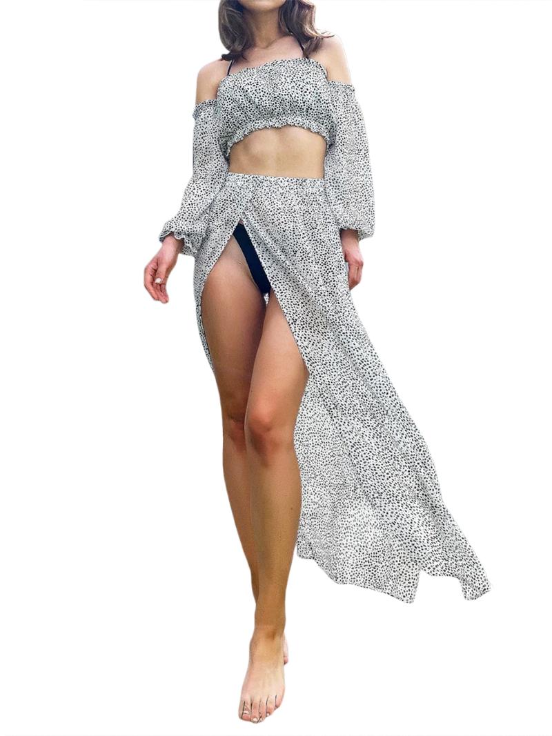 Women's Swimwear Due Pezzi Bikini Cover Up Crop Top A Maniche Lunga Gonna Split Con Modello PuntinoWomen's, Nero
Women's Swimwear Due Pezzi Bikini Cover Up Crop Top A Maniche Lunga Gonna Split Con Modello PuntinoWomen's, Nero